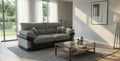 Light Grey 3 Seater Sofa Chenille  Fabric Sofa Logan