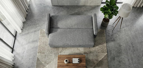 Grey Sofabed Polyester Fabric Stella Sofa