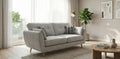 Light Grey 3 Seater Sofa Polyester Fabric Nilo Sofa