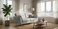 Light Grey 2 Seater Sofa Polyester Fabric Nilo Sofa
