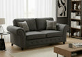 Grey 2 Seater Sofa Faux Leathers Fabric Sofa Oakland