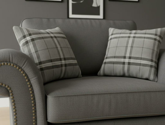 Grey 1 Seater Sofa Faux Leathers Fabric Sofa Oakland