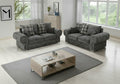 Dark Grey Polyester Fabric 2+3 Seater Sofa VERONA Sofas