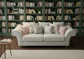 Silver  White  Seater Sofa Polyester Fabric Sofa Roma