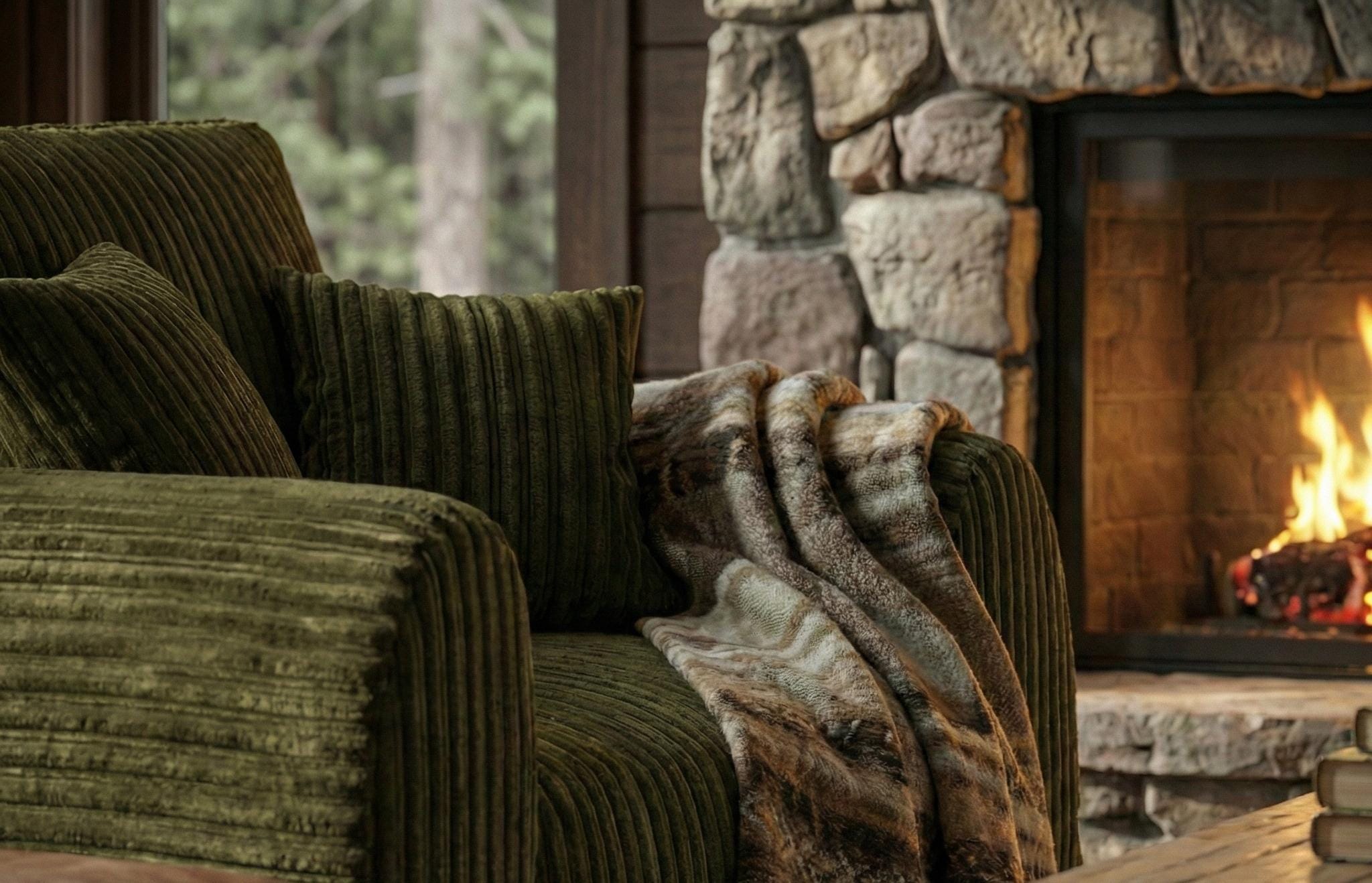 Olive Chenille  1 Seater seater Chenille Fbric sofa set Vinci