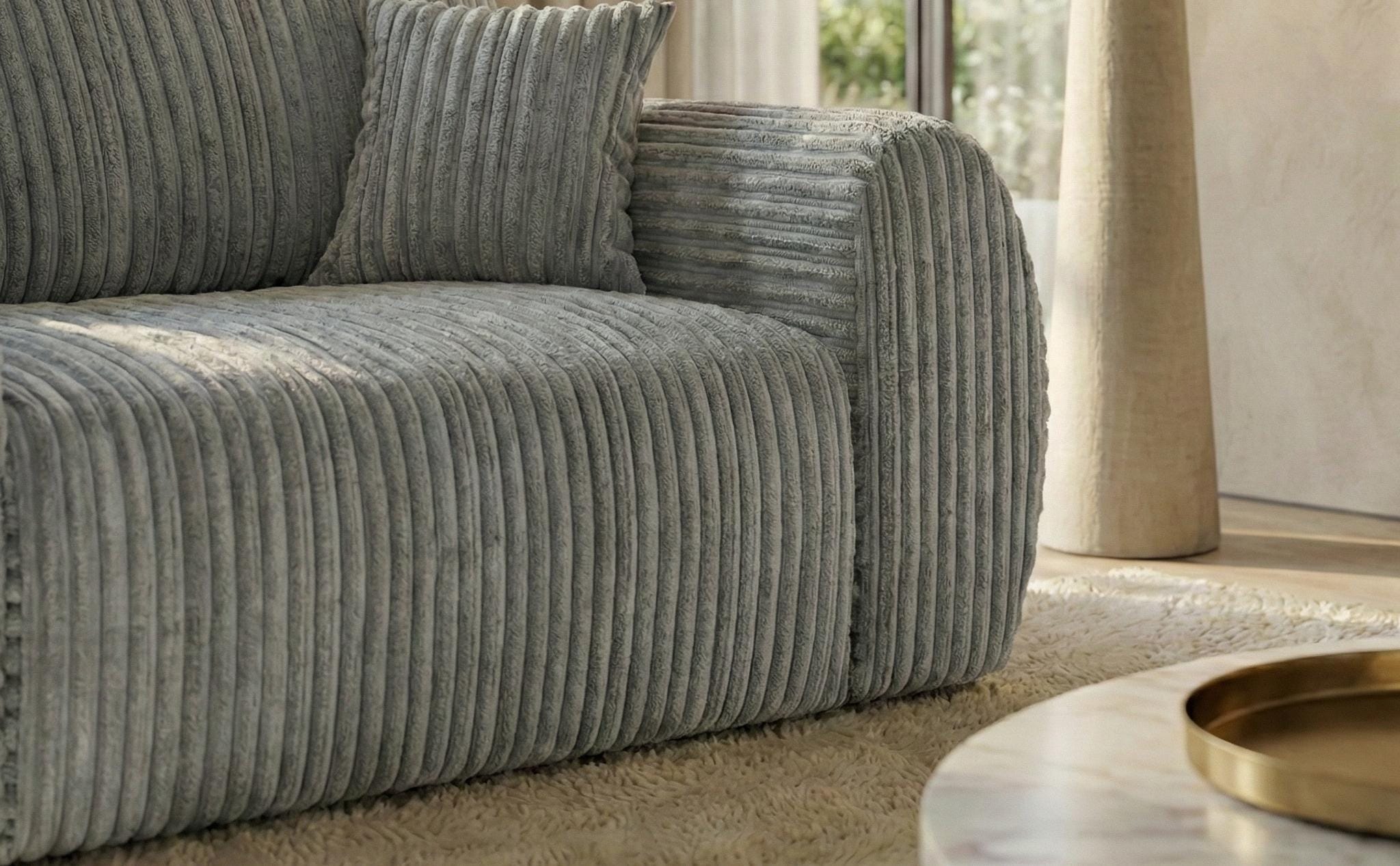 Grey 1 Seater seater Chenille Fabric sofa set Vinci