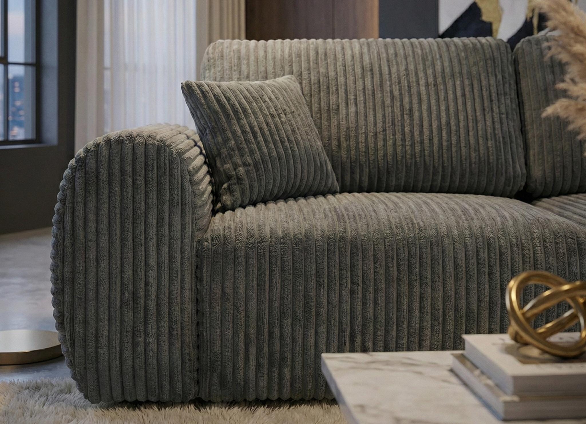 Light Grey   2 Seater seater  Chenille Fabric sofa  set Vinci