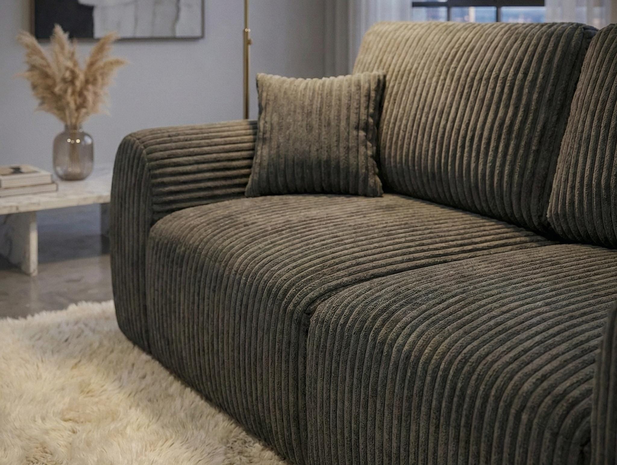 Grey 2 Seater seater  Chenille Fabric sofa  set Vinci