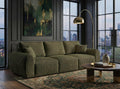 Green Olive 3 Seater seater Chenille  Fabric  sofa set Vinci