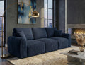Blue  3 Seater seater  Chenille  Fabric sofa set Vinci