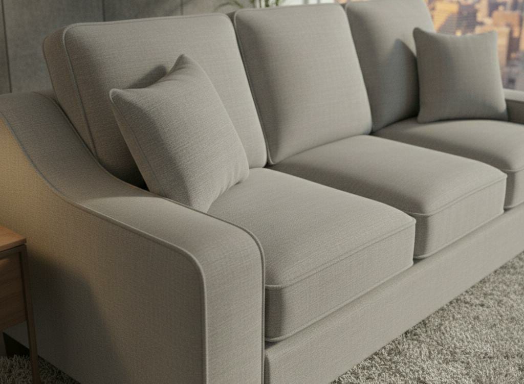 Light Grey 3 Seater seater mix Polyester Fbric sofa set Nabraska