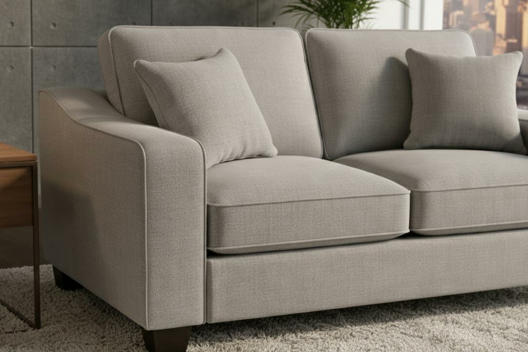 Light Grey 2 Seater seater Polyester Fbric sofa set Nabraska