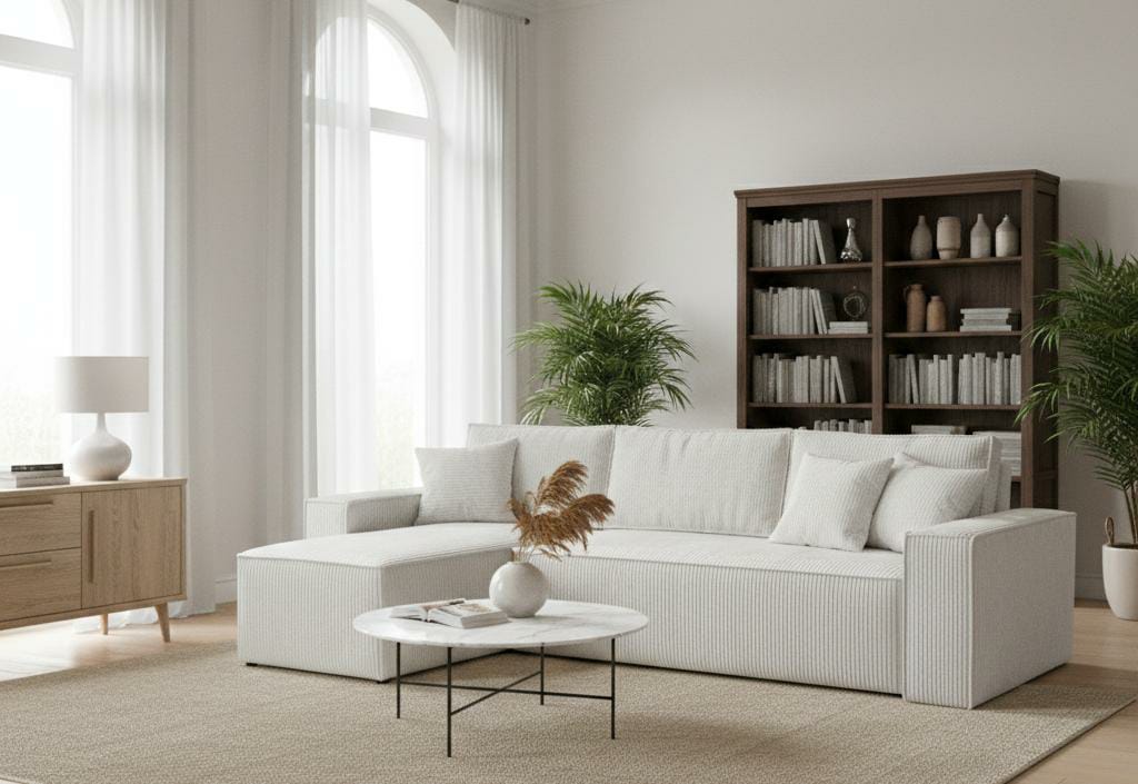 White  velvet  sofabed PATI Sofas