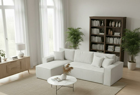 White  velvet  sofabed PATI Sofas