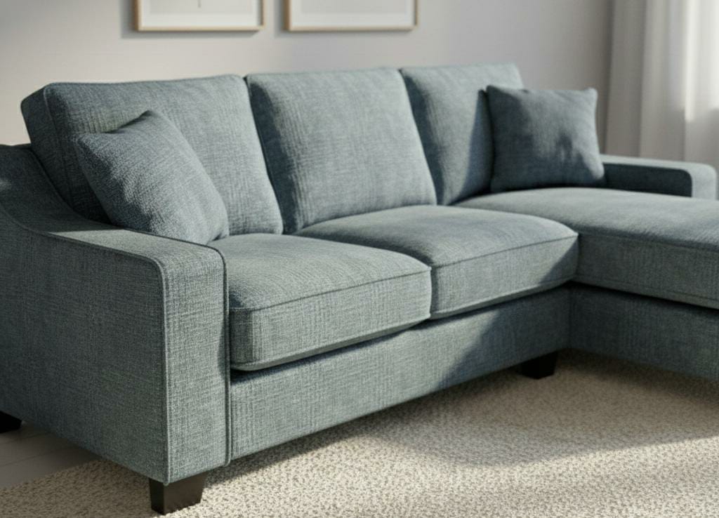 Blue  Polyester Fabric  corner 2C2 sofa NEBRASKA Sofa