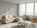 Beige  Polyester Fabric corner  2C2 sofa  set NABRASKA Sofa
