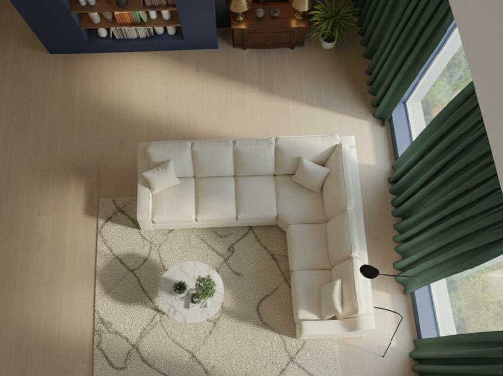 Beige Corner seater Polyester Fbric sofa set Nabraska