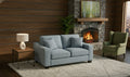 Blue 2 Seater seater Polyester Fbric sofa set Nabraska