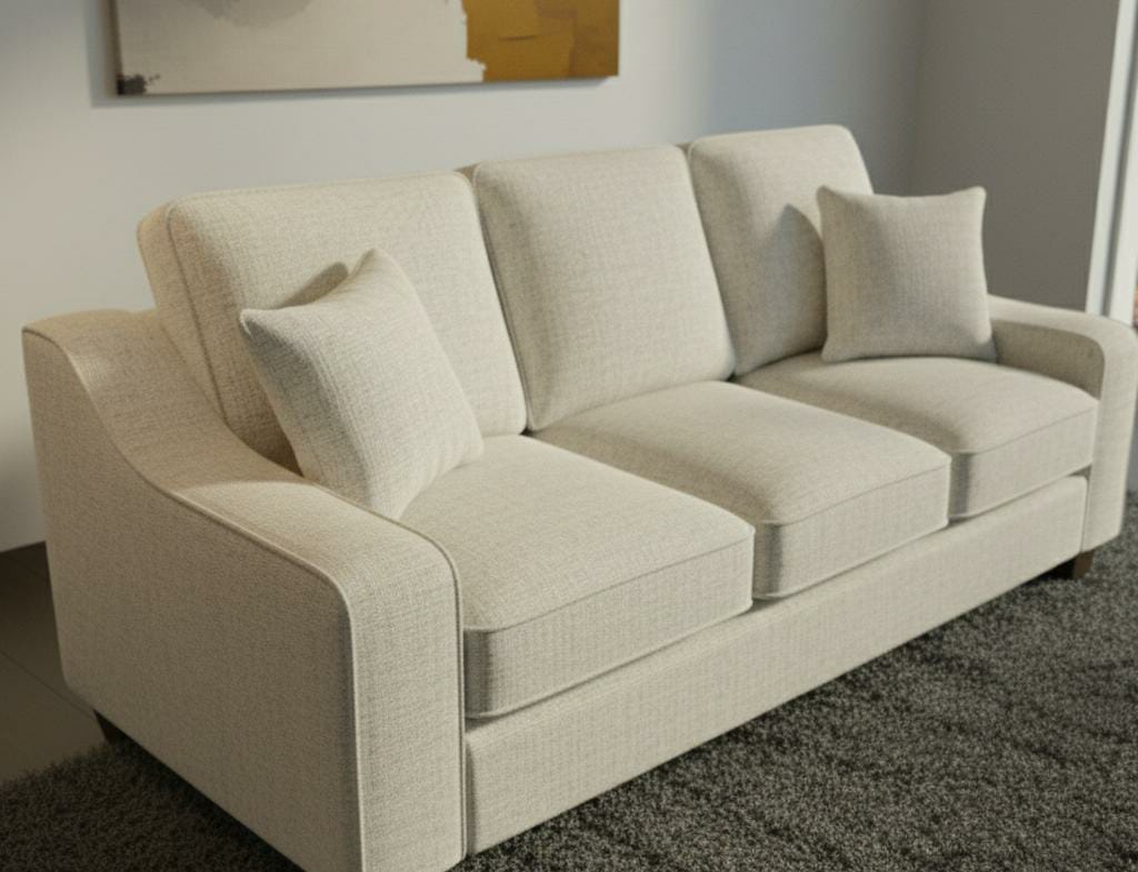 Beige 3 Seater seater Polyester Fbric sofa set Nabraska