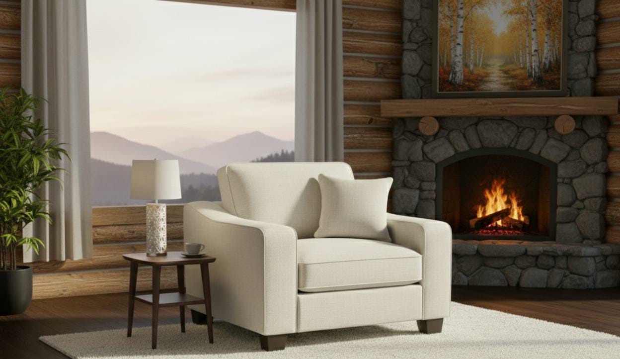 Beige 1 Seater seater Polyester Fbric sofa set Nabraska