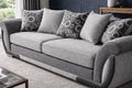 Grey 3 Seater seater mix Polyester Fbric sofa set Shannon