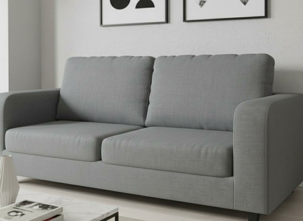 Light Grey 2 Seater seater mix Polyester Fbric sofa set Box
