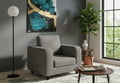 Light Grey 1 Seater seater mix Polyester Fbric sofa set Box