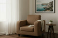 Brown  1 seater mix Polyester Fabric Sofa BOX