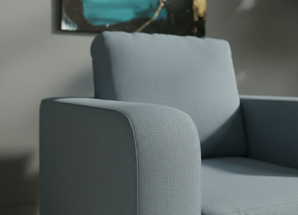 Blue 1 Seater seater mix Polyester Fbric sofa set Box