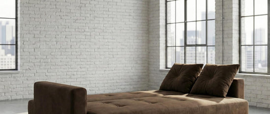 Dark Brown Faux Leather 2 Seater Viva Sofabed