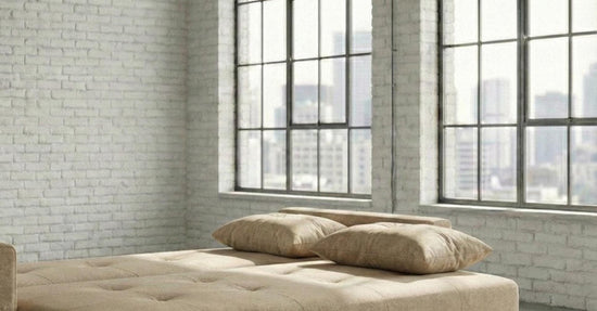 Cream Faux Leather 2 Seater Viva Sofabed