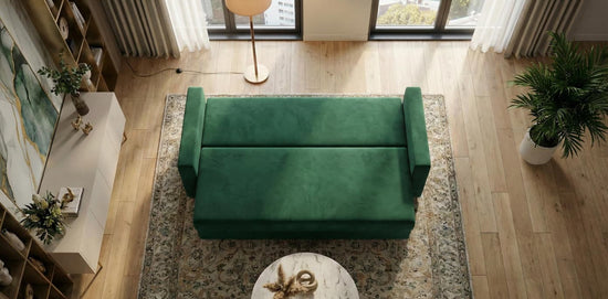 Green  Sofabed Polyester Fabric Stella Sofa