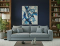 Light Blue 3 Seater Sofa Polyester Fabric Sofa Bentley