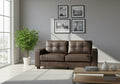 Brown 2 Seater Sofa Faux Leather  Sofa Jerry