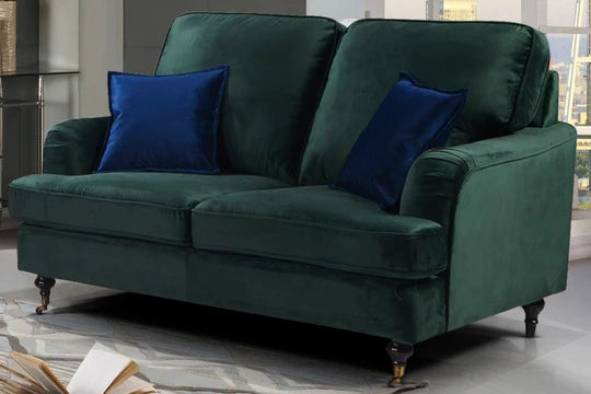 Velvet Bottle Green 2 Seater Bella Sofa ASBURY