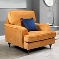 Velvet Mustard Gold 1 Seater Bella Sofa ASBURY