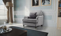 Velvet Grey 1 Seater Bella Sofa ASBURY