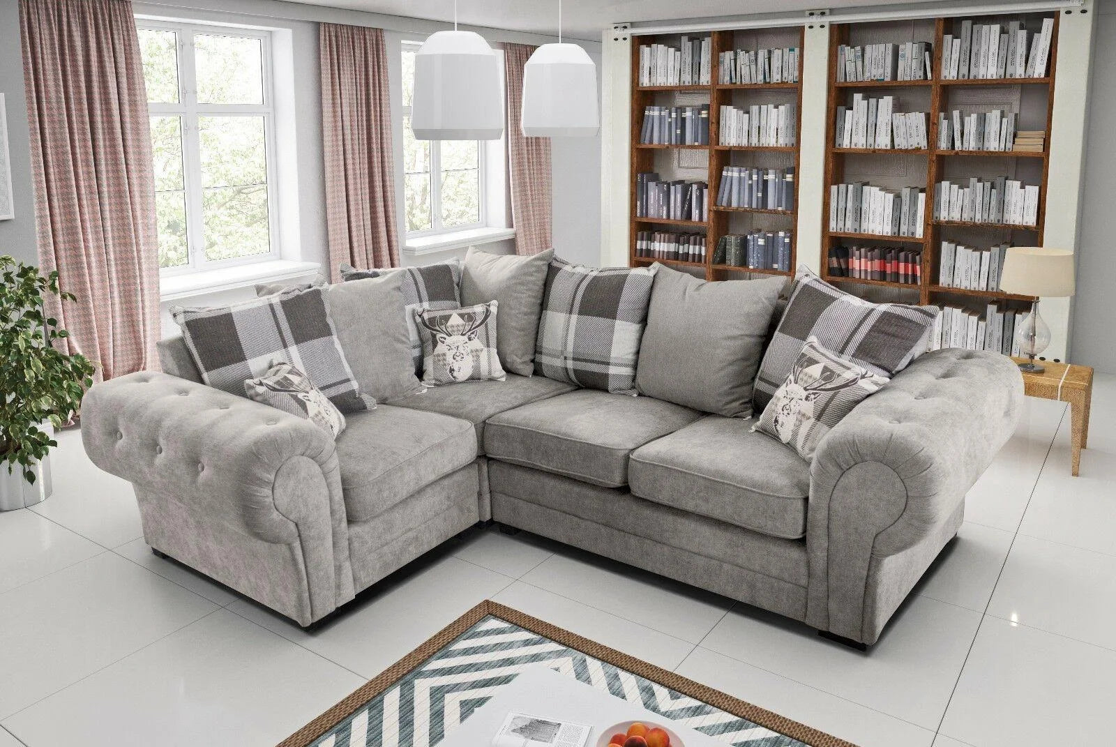 Grey Corner Baron Sofa