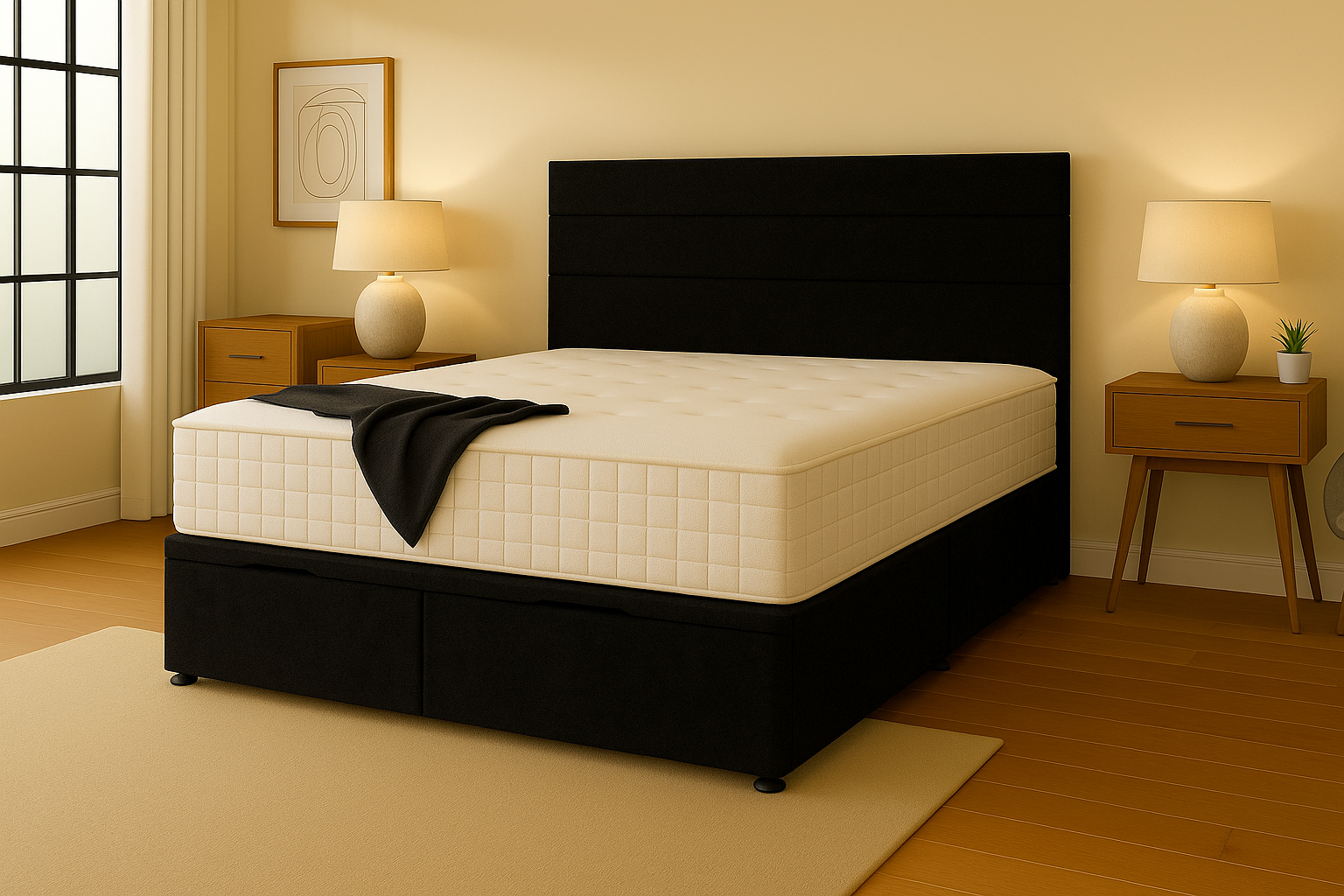 black chenile bed