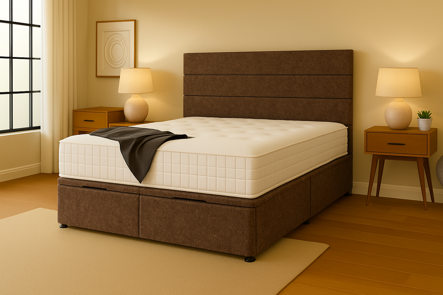 brown chenile bed