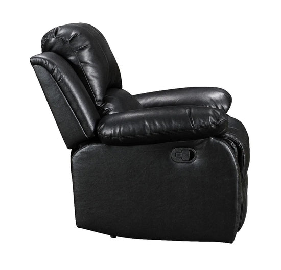Faux Leather Black Manual Recliner Chair SETTEE