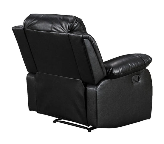 Faux Leather Black Manual Recliner Chair SETTEE