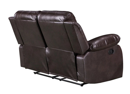 Faux Leather Brown 2 Seater Manual Recliner Sofa SETTEE