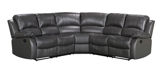 Faux Leather Grey 2C2 Manual Recliner Corner Sofa SETTEE