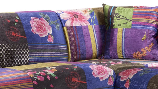 Fabric Patchwork 2c2 Seater Corner Sofa AVICI GRIDA