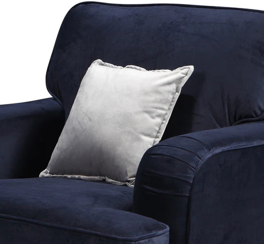 Velvet Navy Blue 1 Seater Bella Sofa ASBURY