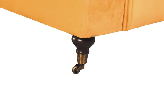Velvet Mustard Gold 1 Seater Bella Sofa ASBURY